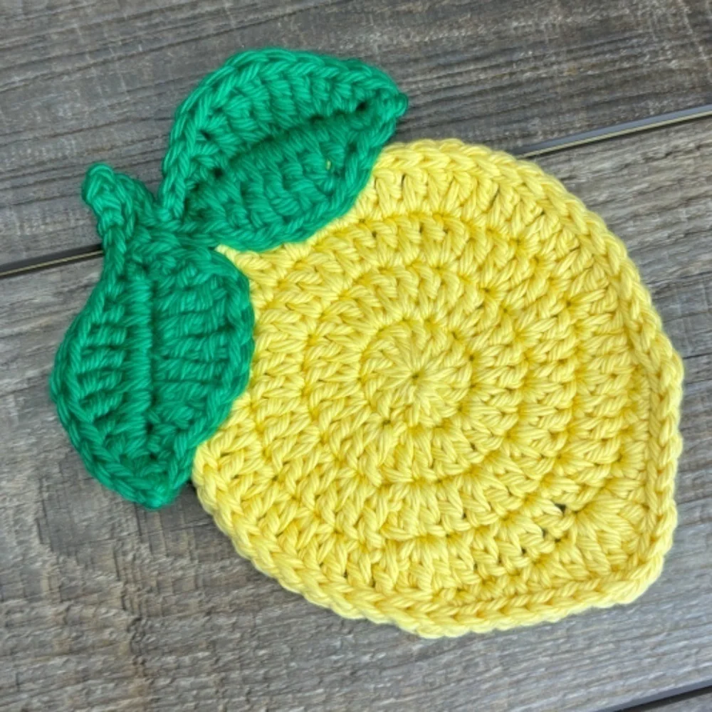 Lemon Cup Mug Coasters Set of‎ 4 Handcrafted Crochet by Seller Cotton